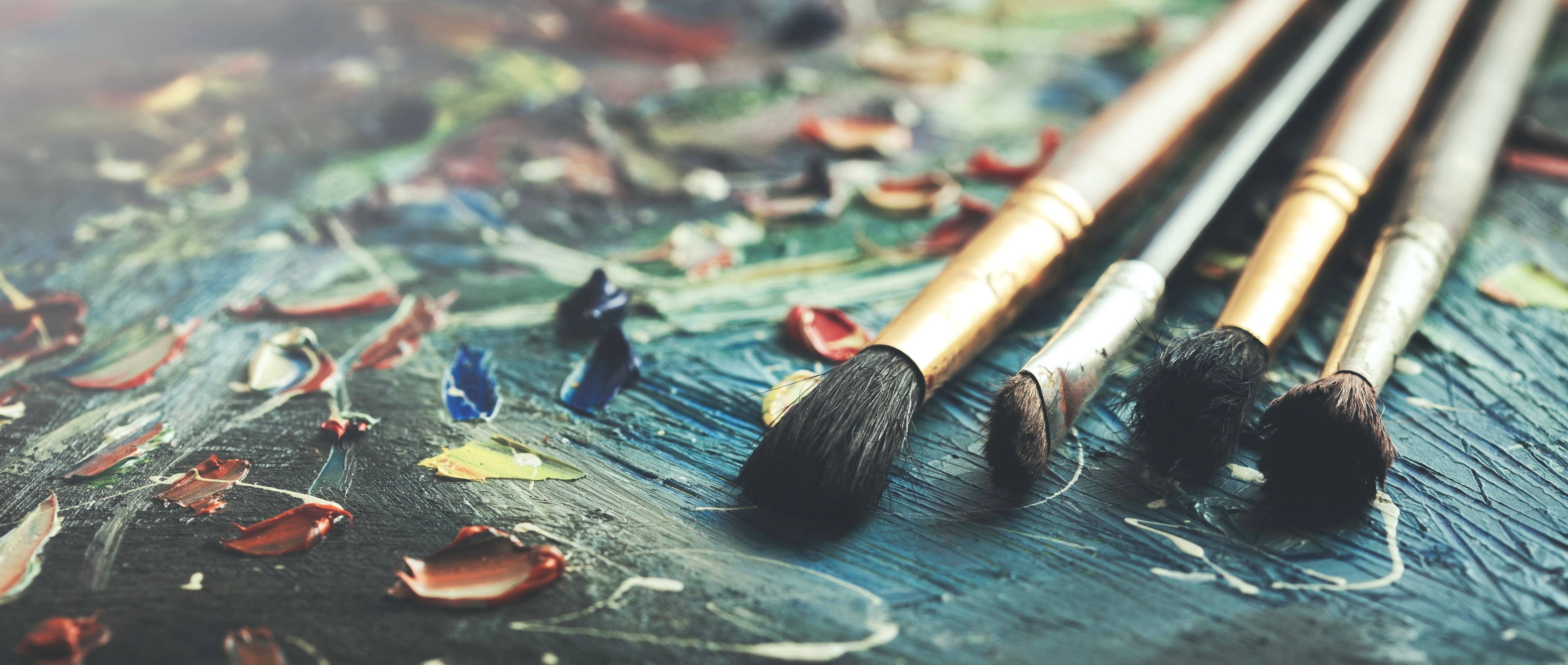 Brush and painting